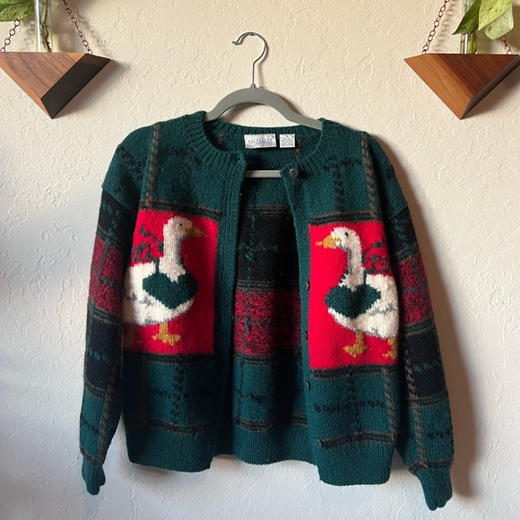 Vintage Nordstrom Wool Christmas Sweater - Picture 1 of 4
